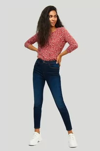 Elastyczne, granatowe jeansy o kroju slim-fit - Greenpoint - Spodnie damskie - miniaturka - grafika 1