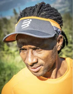 COMPRESSPORT Daszek biegowy ULTRALIGHT VISOR V2 magent/ autumn glory - Czapki i chusty sportowe damskie - miniaturka - grafika 6