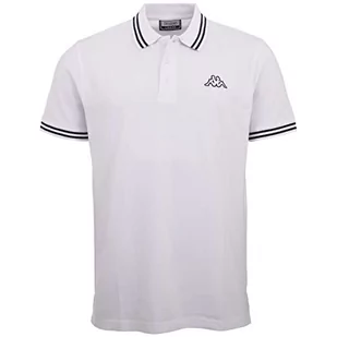 Kappa Deutschland Męska koszula polo ALEOT, Bright White, standard - Koszule męskie - miniaturka - grafika 1