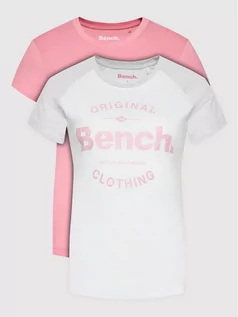 Koszulki i topy damskie - Bench Komplet 2 t-shirtów Libbi 120683 Biały Regular Fit - grafika 1