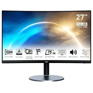 MSI PRO MP272C 27 cali Zakrzywiony/VA/FHD/75Hz/4ms - Monitory - miniaturka - grafika 1