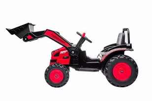 Pojazd Koparka Traktor Czerwony - Pojazdy elektryczne dla dzieci - miniaturka - grafika 1