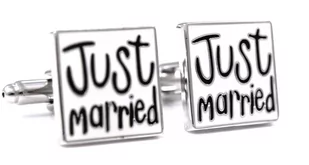 Spinki do mankietów - Just Married U55 - Spinki do mankietów i krawatów - miniaturka - grafika 1