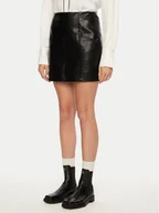 Spódnice - Brave Soul Spódnica z imitacji skóry LSKJ-272TIABLK Czarny Regular Fit - miniaturka - grafika 1