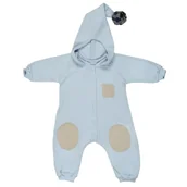 Kombinezony dla dzieci - Hi Little One kombinezon całoroczny z kapturem TOG 2,0 OverSize BOHO Blue roz M Pom Pom - miniaturka - grafika 1