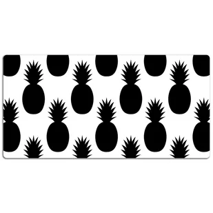 Mata na biurko Czarno-białe ananasy 120x60 cm - Podkładki na biurko - miniaturka - grafika 1