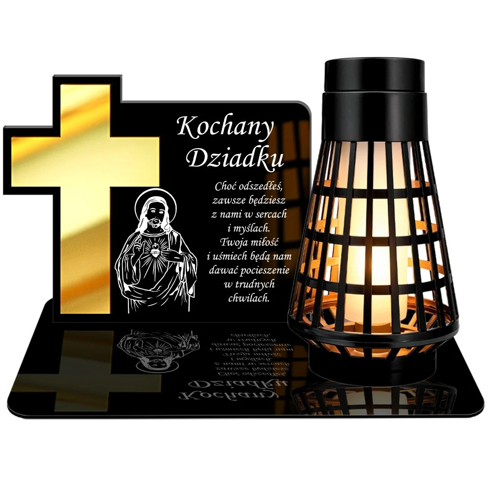 WIECZNY ZNICZ SOLARNY LED DLA MAMY NA GRÓB CMENTARZ EFEKT PŁOMIENIA
