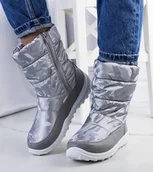 Botki damskie - Szare śniegowce  KK274600-37 - miniaturka - grafika 1