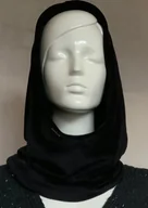 Czapki damskie - Czarna Kominiarka Czapka Damska Pogrzeb Żałoba - miniaturka - grafika 1