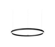Lampy sufitowe - Ideal Lux - LED Żyrandol ściemnialny na lince ORACLE S LED/40W/230V 4000K śr. 70 cm czarny - miniaturka - grafika 1