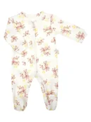 Pajacyki dla niemowląt - Dziewczęcy Pajac bawełniany Kwiaty Nicol,r.86 - miniaturka - grafika 1