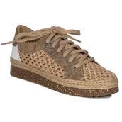 Espadryle damskie - Maciejka Półbuty espadryle damskie ażurowe Beż-38 - MACIEJKA - miniaturka - grafika 1