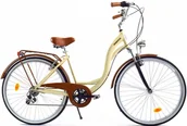 Rowery - Rower Dallas City Alu 26" 7spd - krem z brązem - miniaturka - grafika 1