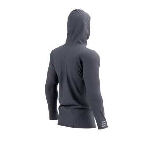 COMPRESSPORT Termiczna bluza biegowa 3D THERMO SEAMLESS HOODIE ZIP magent/mosaic blue - Bluzy sportowe męskie - miniaturka - grafika 7