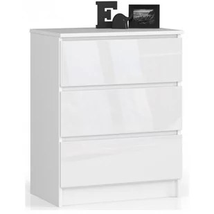 Akord FABRYKA MEBLI KOMODA K60 3 SZUFLADY AKRYL CAPPUCCINO WYSOKI POŁYSK OP0LK-6BIA006 - Komody - miniaturka - grafika 1