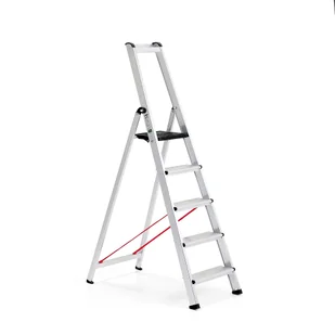 Profesjonalna drabina aluminiowa UPWARD, 5 stopni, wys. 1100 mm - Drabiny - miniaturka - grafika 1