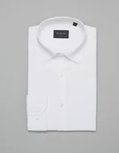 Koszule męskie - koszula laspezia 00358 długi rękaw biały slim fit - miniaturka - grafika 1