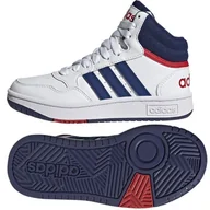 Koszykówka - Buty adidas Hoops Mid 3.0 K GZ9647 białe białe - miniaturka - grafika 1