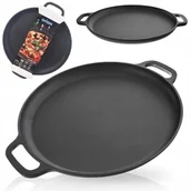 Patelnie - Patelnia Żeliwna Grillowa Indukcja Gaz Solidna Masywna ORION 35 x 42 cm - miniaturka - grafika 1