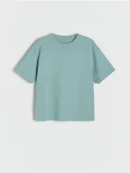 Koszulki dla chłopców - Reserved - Bawełniany t-shirt - jasnoniebieski - miniaturka - grafika 1