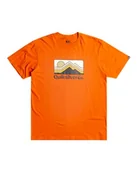 Koszulki męskie - Quiksilver Koszulka z krótkim rękawem męska QS Gradient Mountains SS XS brązowa - miniaturka - grafika 1