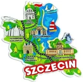 Magnesy - Magnes I love Poland Szczecin ILP-MAG-C-SZCZ-36 - miniaturka - grafika 1