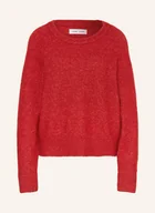 Moda i Uroda OUTLET - Samsøe  Samsøe Sweter Nor Z Dodatkiem Alpaki rot - miniaturka - grafika 1
