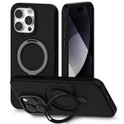 Etui i futerały do telefonów - Mercury MagSafe Stand Silicone iPhone 15 Pro 6,1" czarny/black - miniaturka - grafika 1