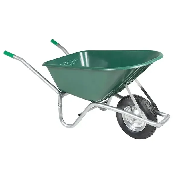Taczka, zielona, 90 L, 150 kg, galwanizowana stal