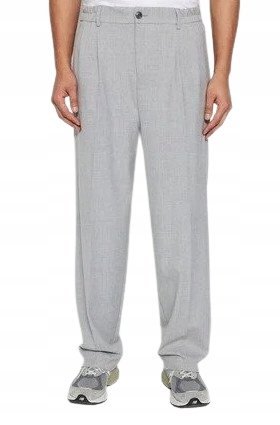 TRENDYOL SZARE SPODNIE MĘSKIE CASUAL PROSTY FASON M 5_A