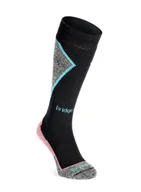 Skarpety termoaktywne - Skarpety narciarskie damskie Bridgedale Ski Mid+ Merino P Pattern - blk/crl - miniaturka - grafika 1