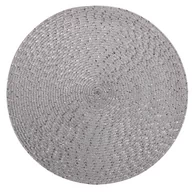 Obrusy i serwetki - Uniglob Uniglob Podkładka stołowa Migro srebrna śr 38 cm - miniaturka - grafika 1