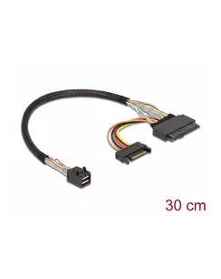 Delock Kabel SFF-8643 M U.2 SFF-8639 + SATA złącze zasilania 0,3m (84823) - Kable komputerowe i do monitorów - miniaturka - grafika 1