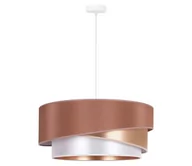 Lampy sufitowe - Żyrandol na lince KOBO 1xE27/15W/230V miedź/różowe złoto/biały - miniaturka - grafika 1