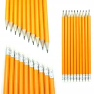 Ołówki - OŁÓWEK HB Z GUMKĄ ŻÓŁTY 10 SZTUK - miniaturka - grafika 1