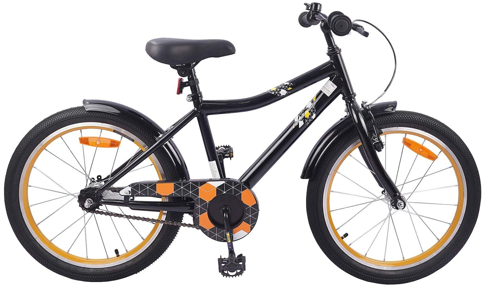 vidaXL Rower Dziecięcy 20 Cali dla dzieci w wieku 6-11 lat Czarny