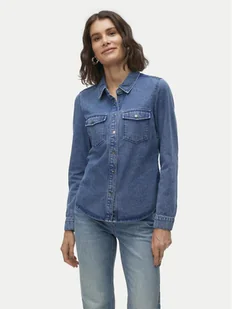 Vero Moda Koszula jeansowa Jennie 10313726 Granatowy Regular Fit - Koszule damskie - miniaturka - grafika 1