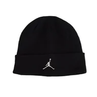 Czapki i chusty sportowe męskie - Czapka zimowa Air Jordan Beanie Cuffed Czarna - 9A0063-023 - miniaturka - grafika 1