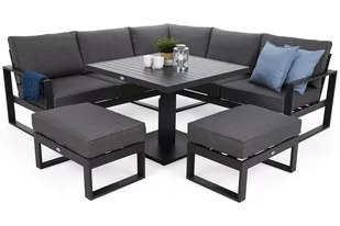 Narożne meble ogrodowe aluminiowe Sorrento Grey / Grey Melange - Meble ogrodowe - miniaturka - grafika 1