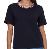 Koszulki i topy damskie - KOSZULKA TOMMY HILFIGER DESERT SKY WW0WW34970 M - miniaturka - grafika 1