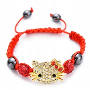 BRANSOLETKA HELLO KITTY CZERWONA - Biżuteria dla dzieci - miniaturka - grafika 1