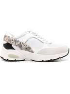 Trampki damskie - Geox Skórzane sneakersy "Alhour" w kolorze czarno-beżowo-białym - miniaturka - grafika 1