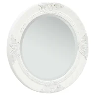 Lustra - vidaXL Lustro ścienne w stylu barokowym, 50 cm, białe - miniaturka - grafika 1