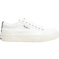Trampki damskie - Pepe Jeans Damskie trampki BEN FRESH W, białe (białe), 38 EU, biały, 6 UK - miniaturka - grafika 1