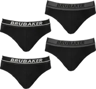 Majtki męskie - Majtki męskie Brubaker 4-pack - Wygodne spodnie męskie z elastycznym pasem - Elastyczna bielizna w jednolitym kolorze wykonana z bawełny i Lycry® - miniaturka - grafika 1