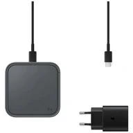 Ładowarki do telefonów - Samsung Trio EP-P2400TB 15W czarny + ładowarka sieciowa EP-P2400TBEGEU - miniaturka - grafika 1