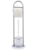 Akcesoria do wc - Wenko Stojak łazienkowy Siena Chrome, srebrny, 19x63 cm - miniaturka - grafika 1