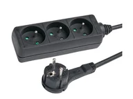 Listwy zasilające - HAMA Listwa zasilająca Standard 3GN, 1,5M bez włącznika - miniaturka - grafika 1