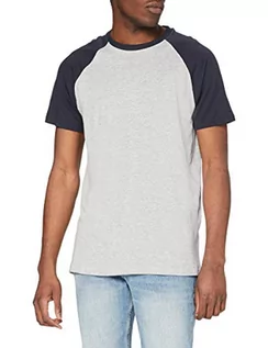 Koszulki męskie - Urban Classics T-shirt męski Raglan Contrast Tee, szary/granatowy., 3XL - grafika 1
