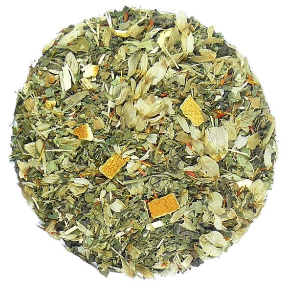 Herbata zielona ziołowa Uśmiechnij się 50 g - melisa werbena chmiel żeńszeń ginkgo biloba